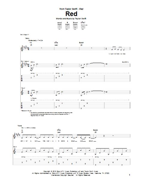 red chords|Red Guitar Chords .